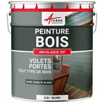 Peinture Bois Extérieur - Peinture portails, bardage, abri et mobilier de jardin... : arcalaque 201 - 2.5 l Blanc - ral 9003 Arcane Industries