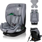 LIONELO LAVENDER I-SIZE Siège Auto Enfants de 76 à 150 cm Conforme à la Norme R129 i-Size, Montage Face à la Route ISOFIX Ceinture TT, Réglage de l'Appui-tête et du Dossier Insert réducteur (Grey)