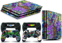 Autocollant Vinal Pour Console Ps4 Pro Graffiti + 2 Skins Pour Manette