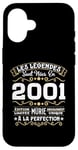 Coque pour iPhone 16 Anniversaire 24 Ans - Les Légendes Sont Nées En 2001