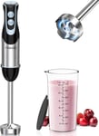 FRESKO Stainless Steel Hand Blender 1200W Electric Stick Blender with 12