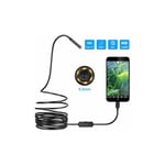 Endoscope 5,5 mm Micro USB et caméra serpent d'inspection de type C Endoscope USB 3 en 1 mince étanche pour OTG Android, PC, ordinateur portable