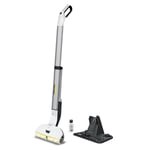 Kärcher EWM 2 Electric Wipe Mop, Cordless Floor Cleaner with 2 Rotating Microfibre Rollers, Battery Running Time: approx. 20 min, Area Performance per Battery Charge: approx. 60 m²