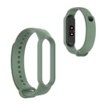 Xiaomi Mi Smart Band 6 / 5 glossy silicone watch band - Light Green Grön