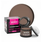 Sevich Hairline Powder，Instantly Conceals Hair Loss, Root Touch up Powder, Hair Shadow Toppers for Women & Men, Touch Up for Thinning Gray Hair, Windproof & Sweatproof, Medium Brown