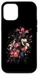 Coque pour iPhone 14 Pro Pingouin Floral Mystique Midnight Blooms Botanique