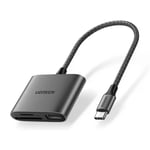 Ugreen USB-C til SD/TF + USB minnekortleser