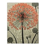 Allium Flower Bloom And Buds Pink Grey Painting Spring Wildflower Floret Petals Decorative Pattern Nature Colourful Bright Floral Modern Artwork Unfra