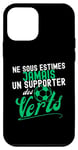 Coque pour iPhone 12 mini Cadeau Humour Football Supporter Des Verts Maillot de Foot