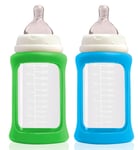 Cherub Baby Flaska 240 Grön/Blå 2-pack