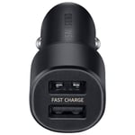 Chargeur voiture double Mini USB A+A 4.8A (2.4+2.4A) mini Noir Samsung - Neuf