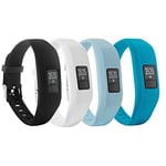 Bracelet de montre de remplacement avec fermoir Fit-power souple en silicone pour Garmin Vivofit 3 Fitness Bande (Pas de tracker), 4 Colors