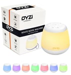 DYZI Portable White Noise Machine Baby Adults Kids Sleep Aid 24 Sounds RGB Light