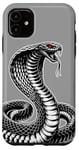 Coque pour iPhone 11 King Cobra Snake x Snake Snake Cobra Blackwork