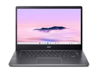 Acer Chromebook Plus 514 CB514-4HT - Intel Core i3 - N305 / jusqu'à 3.8 GHz - Chrome OS - UHD Graphics - 8 Go RAM - 256 Go SSD NVMe - 14" IPS écran tactile 1920 x 1080 (Full HD) - Wi-Fi 6E - gris acier - clavier : Belge