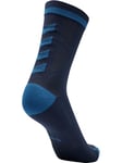 hummel Unisex ELITE INDOOR SOCK LOW PA Sock, Dark Sapphire/Blue Coral, 39-42