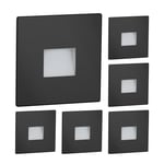 6x LED Luminaire d'escalier/encastré mural FOW pour l'intérieur et