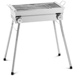 Royal Catering Kullgrill - med hylle og sammenleggbar grill 43 x 25 cm rustfritt stål / galvanisert