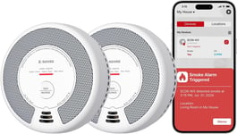 X-Sense Wi-Fi Smoke and Carbon Monoxide Alarm with Replaceable Battery, Smart