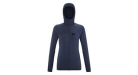 Polaire millet fusion grid hoodie bleu femme