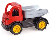 Lena 1260 Workies Camion-Benne 12 cm, véhicule en Plastique ABS, Benne avec Coffre de Charge, pneus en Caoutchouc et essieux en Acier galvanisé, Camion à Benne pour Enfants à partir de 18 Mois, Rouge