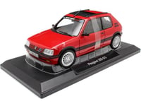 Norev- Peugeot 205 GTI 1.9 PTS Deco 1991 Vallelunga Red 1:18 Miniature, 184846, Rouge, 1/18e