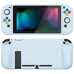 PlayVital ZealProtect Coque pour Nintendo Switch,Cover de Protection pour Switch avec Protection d'écran en Verre Trempé&Capuchon Joystick&Caps Boutons Direction ABXY-Bleu Ciel