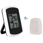 Cyslmuk - Digital Thermomètre sans fil pour intérieur ou extérieur, mini capteur de température ambiante, petit précise testeur de météo dans la