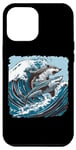 iPhone 12 Pro Max Opossum Riding Shark Kanagawa Wave Funny Possum Humor Case