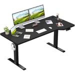 TRIUMPHKEY Bureau Assis Debout,160cm Bureau Assis Debout Electrique avec Un Design de Bureau Unique,Noir Bureau,Standing Desk,Table Assis Debout Idéal pour l'apprentissage au Bureau et Les Jeux