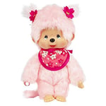 Bandai - Monchhichi - Peluche - Pinky Sakura Rose 20 cm - 24289