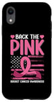 Coque pour iPhone XR Sensibilisation au cancer du sein américain dos The Pink Breast Cancer