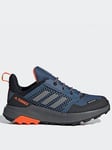 adidas Terrex Kids Unisex Trailmaker RAIN.RDY Hike Shoes - Grey/Orange, Grey, Size 5 Older