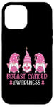 iPhone 13 Pro Max Cute Pink Ribbon Gnome Support Women Breast Cancer Awareness Case