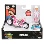 Mario Kart The Movie Figura Peach con Moto 7cm Jakks Pacific