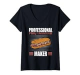 Womens Philadelphia Cheesesteak Maker - Funny Sandwich Cheesemaker V-Neck T-Shirt