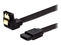 Savio Gak-08 - Sata-Kabel - Serial Ata 150/300/600 - Sata (Hane) Spärrad Till Sata (Hane) Vinklad - 50 Cm - Svart