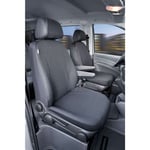 Housse de siège Transporter en tissu pour Mercedes Vito/Viano, 2 sièges simples pour accoudoir à l'intérieur