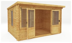 Mercia Garden Products 4m x 3m Pent Log Cabin