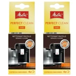 2 x PACKS MELITTA PERFECT CLEAN TABLETS ESPRESSO MACHINES COFFEE MACHINE 6545529