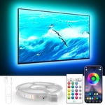 KANTUTOE Ruban LED TV, 6M TV LED pour 60"- 85" TV, musique sync Bluetooth app et télécommande TV LED Strip USB alimenté pour chambre/jeux