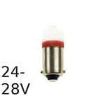 Röd LED signallampa Ba9s T10x24 16mA 24-28V