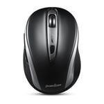 Perixx PERIMICE-721 Wireless Ergonomic Mouse - 5 Button Optical Design - Compatible for Desktop and Laptop PC - Wireless 2.4 GHz (Iron Black)