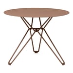 Massproductions - Tio Table 75 cm Pale Brown (RAL 8025) - Matbord utomhus - Chris Martin - Metall