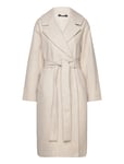 Gina Tricot Long Belted Coat Beige