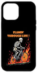 iPhone 12 Pro Max Funny skeleton bike ride Going through hell Biker skeleton Case