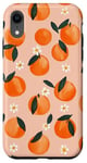 Coque pour iPhone XR Orange Blossom Floral Fruit Pattern Tropical Citrus Garden