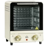 HOMCOM Mini Oven Toaster Oven with Baking Tray Wire Rack Crumb Tray