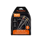 Musway RCA signalkabel, 1 meter 1 Meter. Dobbelskjermet. OFC