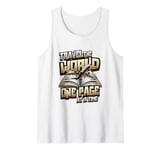 Travel The World One Page At A Time - Book Reading Travel Tank Top